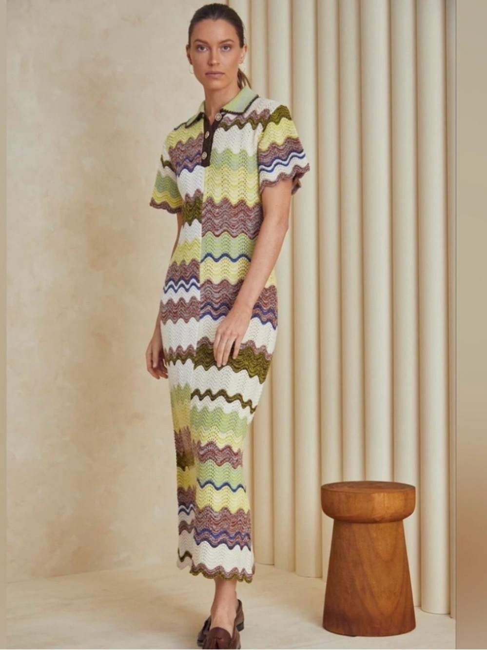 Hunter Bell Ava Zig Zag Dress Size XS